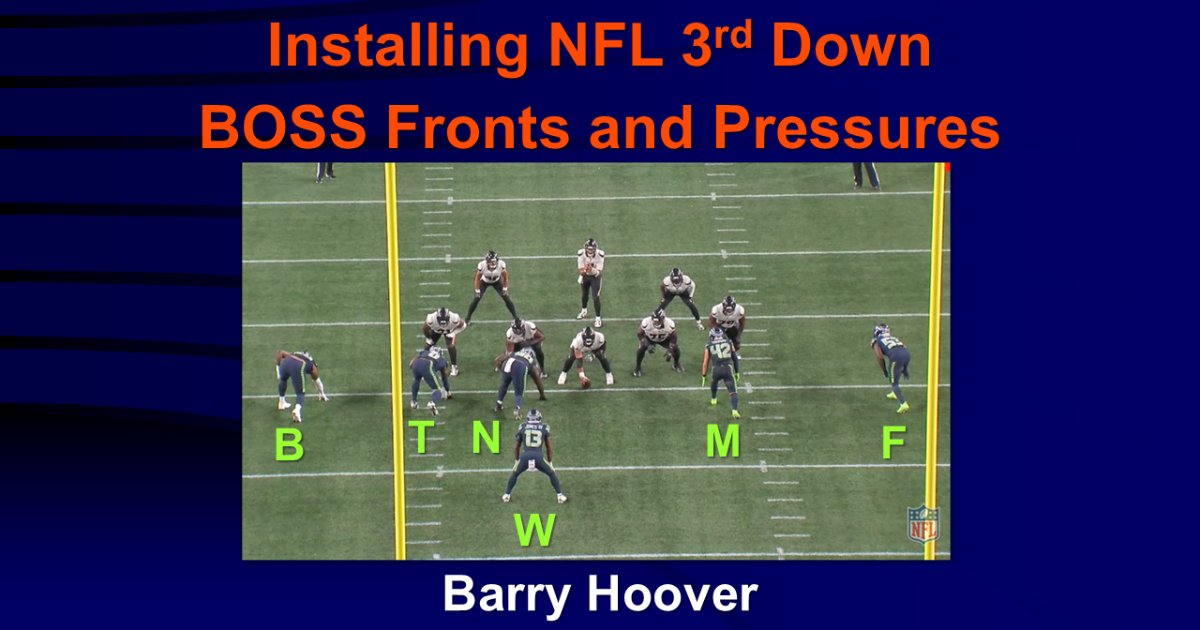 Installing NFL 3rd Down BOSS Fronts and Pressures