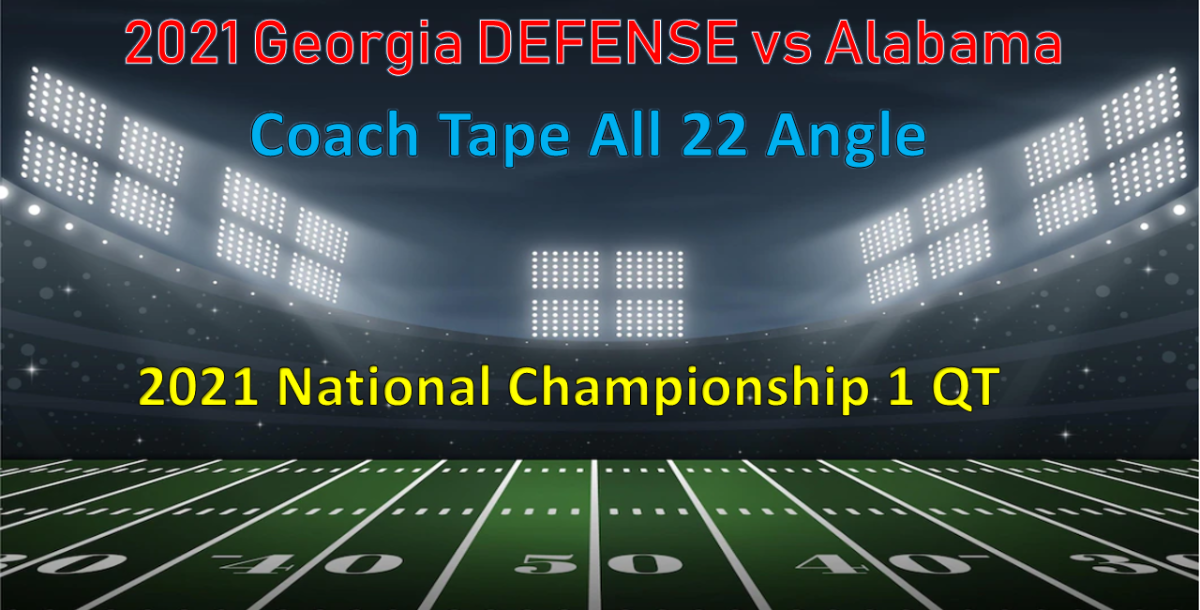 2021 National Championship game - Georgia Defense vs Alabama All 22 angle 