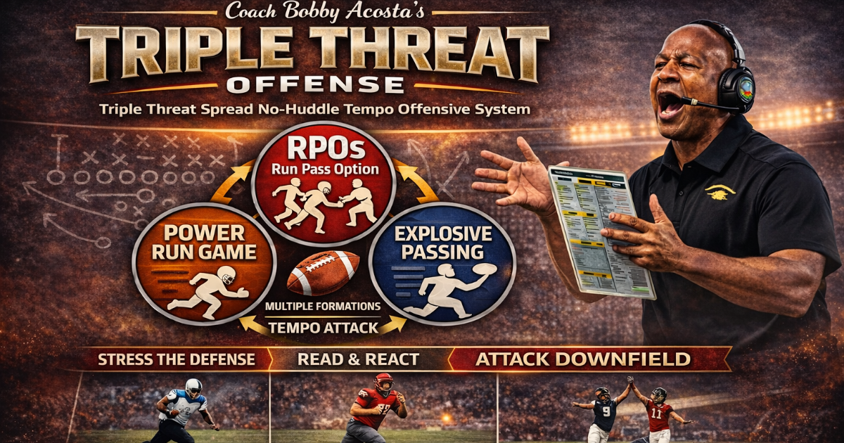 Triple Threat Spread No Huddle Tempo Offensive System: Complete Offensive System 