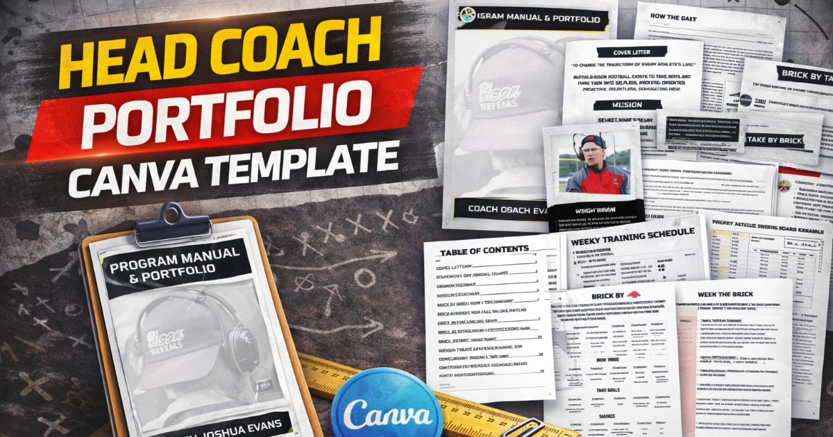 HEAD COACH PORTFOLIO CANVA TEMPLATE