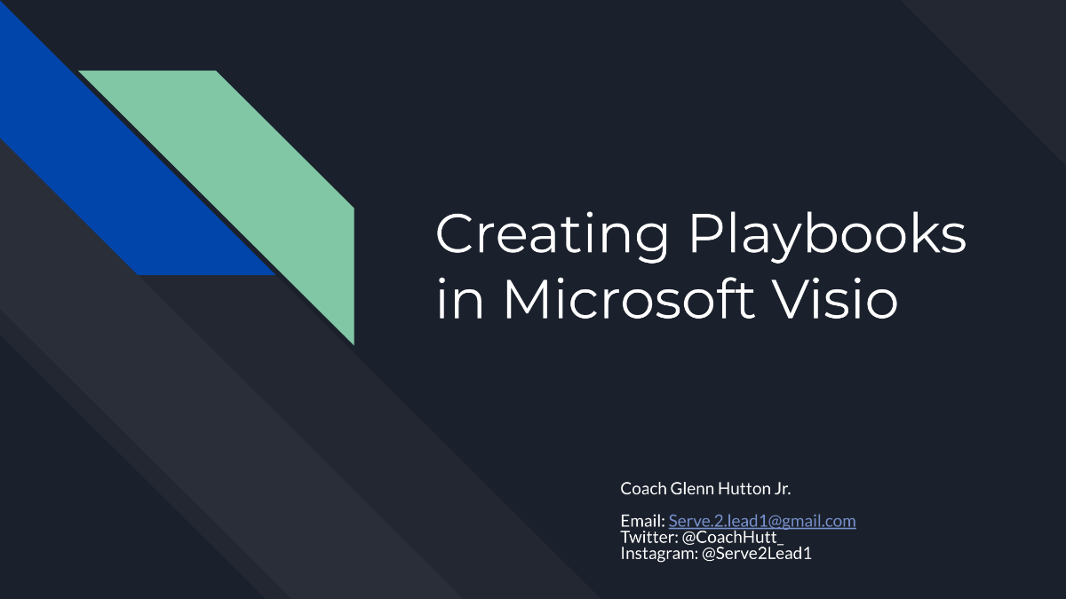 Creating Playbooks  in Microsoft Visio