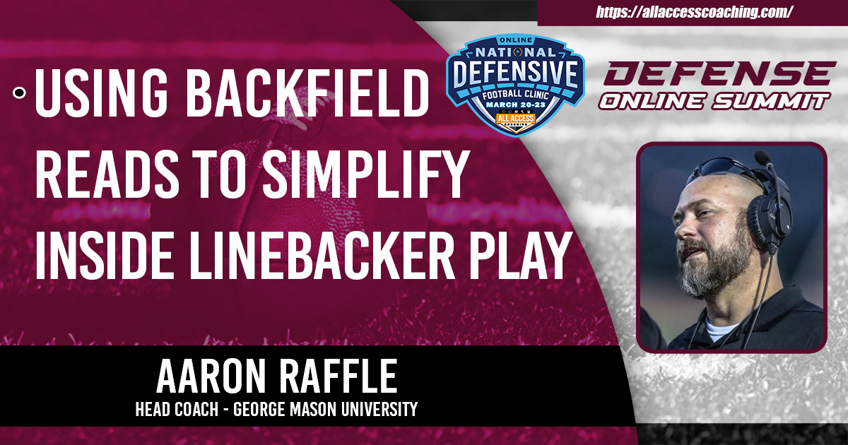 Using backfield reads to simplify inside linebacker play