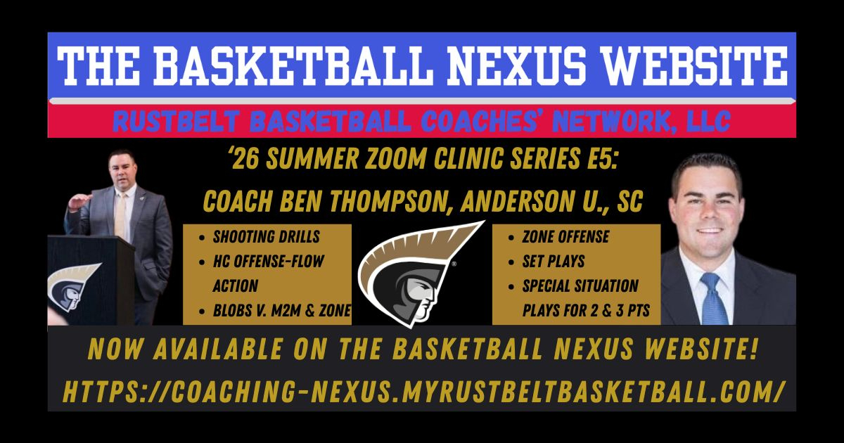 26 Summer Zoom Clinic Series: Ben Thompson, Anderson U. (SC)
