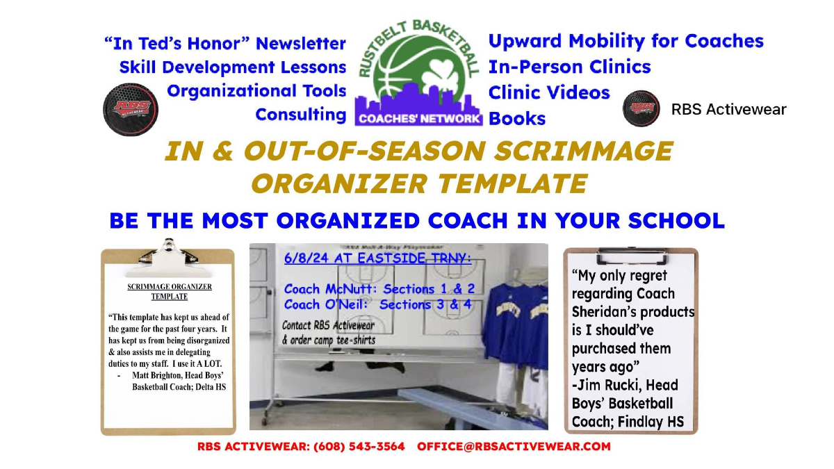 SCRIMMAGE ORGANIZATIONAL TEMPLATE (IN & OUT-OF-SEASON)