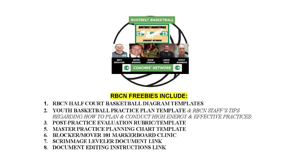 RUSTBELT BASKETBALL COACHES` NETWORK - FREEBIES!!