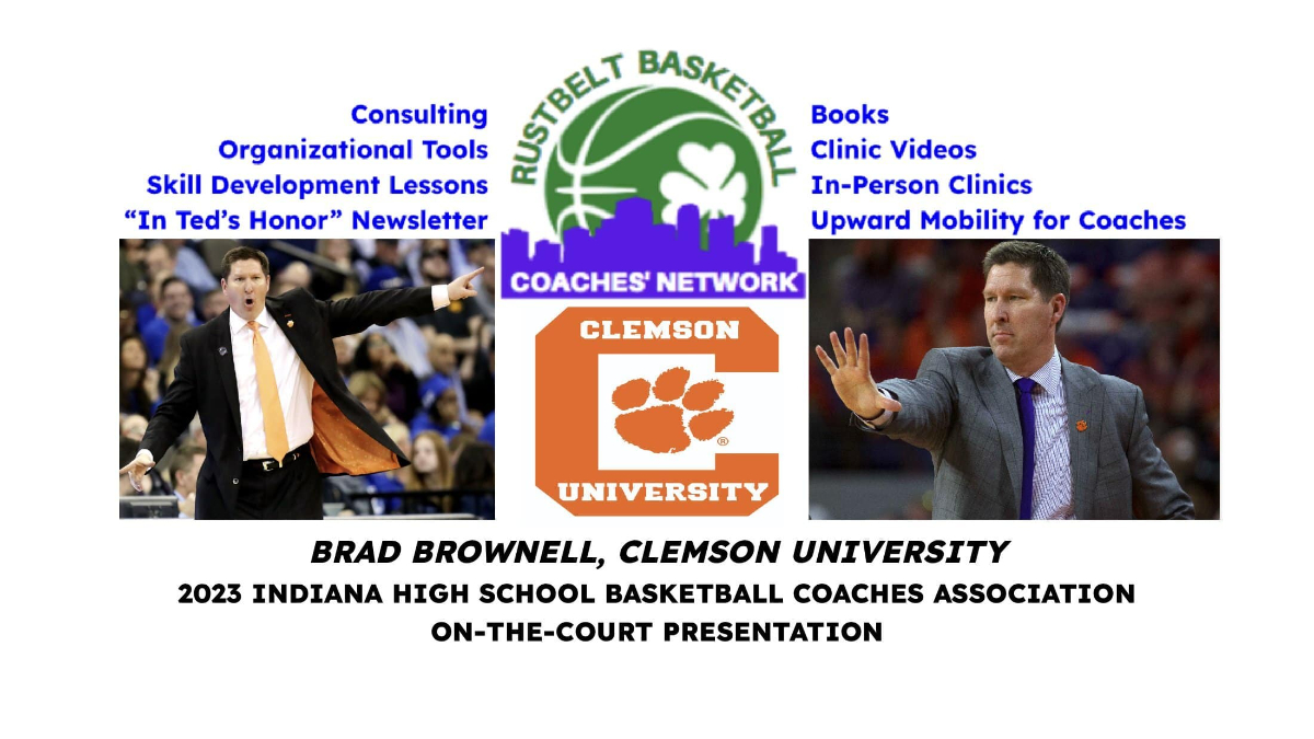Brad Brownell, Clemson University On-the-Court `23 Clinic Presentation