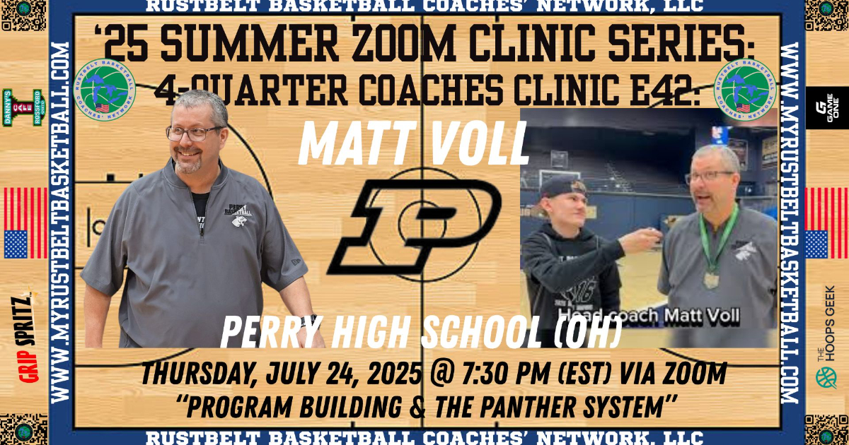 4-QUARTER COACHES` ZOOM CLINIC E42:  MATT VOLL, PERRY HS (OH)