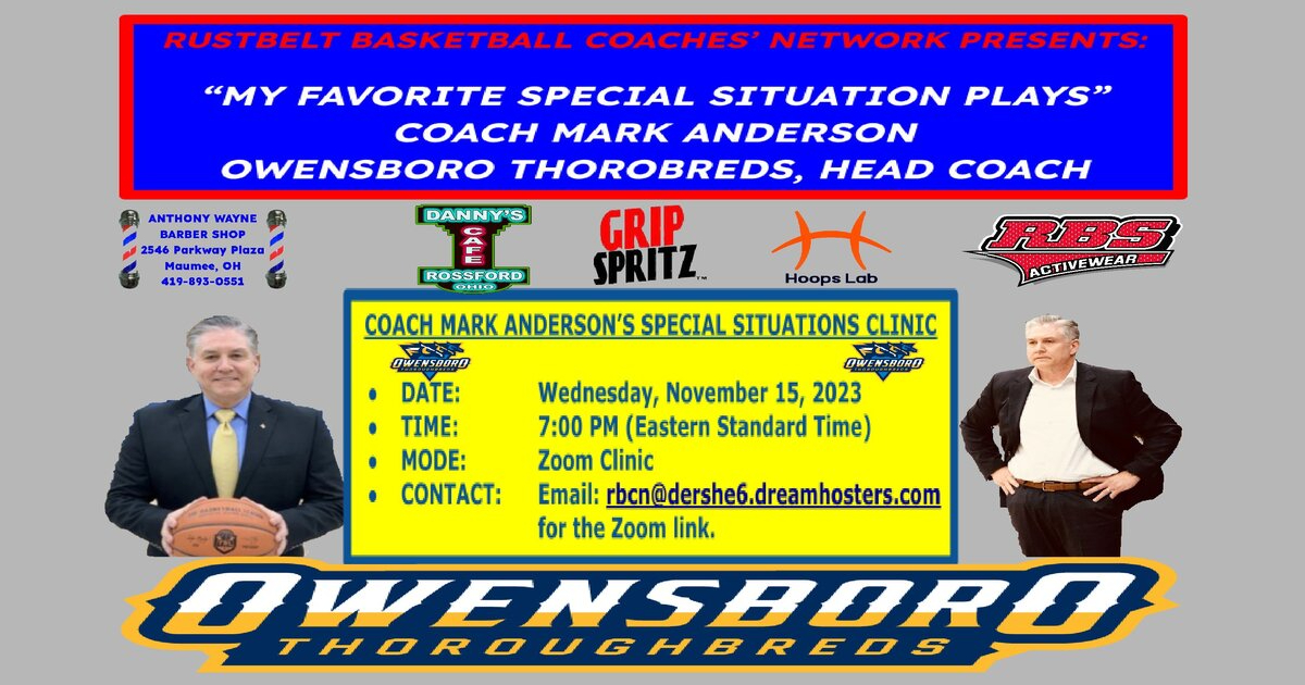 Special Situations Presentation - Coach Mark Anderson, Owensboro Thorobreds