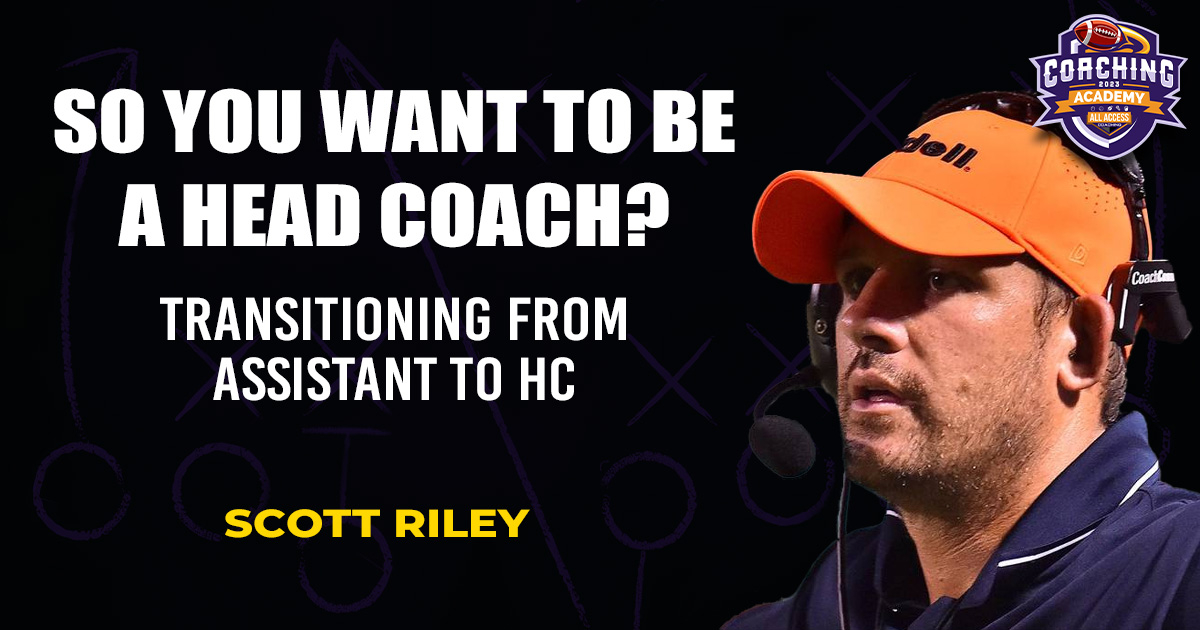 So you want to be a head coach? Transitioning from Assistant to Head Coach