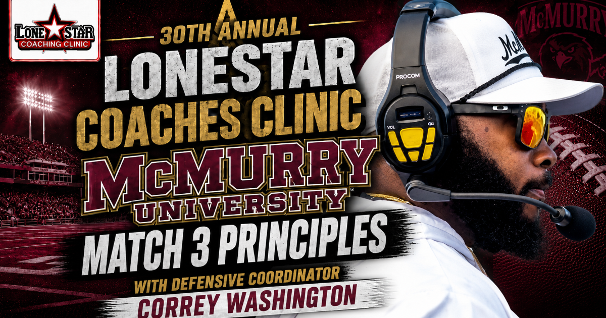 McMurry Match 3 Principles with Defensive Coordinator Correy Washington
