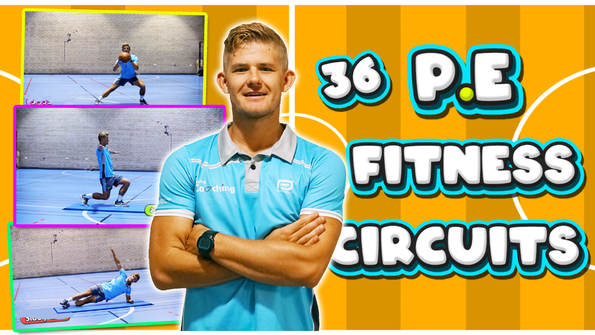Fitness Circuit Stations - 36 PE activities for elementary & middle school