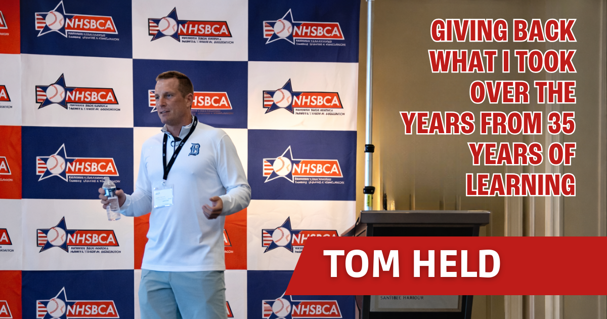 Tom Held - Giving Back What I Took Over the Years from 35 Years of Learning