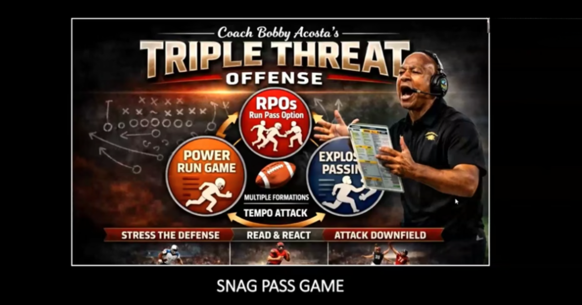 Bobby Acosta -  Triple Threat Offense Snag Pass Game