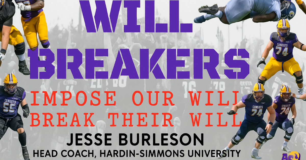 Jesse Burleson, Hardin Simmons Univ- Smash Mouth Spread Offense