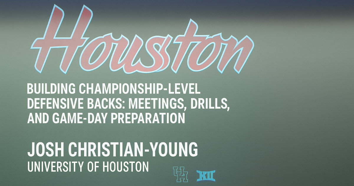 Josh Christian-Young - Building Championship-Level Defense