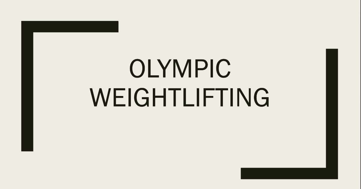 Pliometrics and olympic weightlifting 