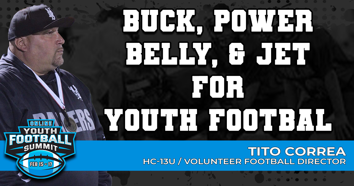BUCK, POWER, BELLY, JET for Youth Football