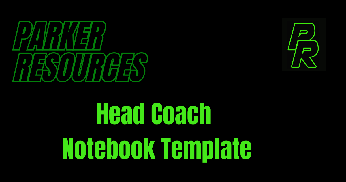 Head Coach Notebook Template